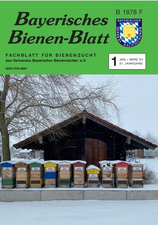 Cover Bienenblatt mit Hütte und Bienenkästen